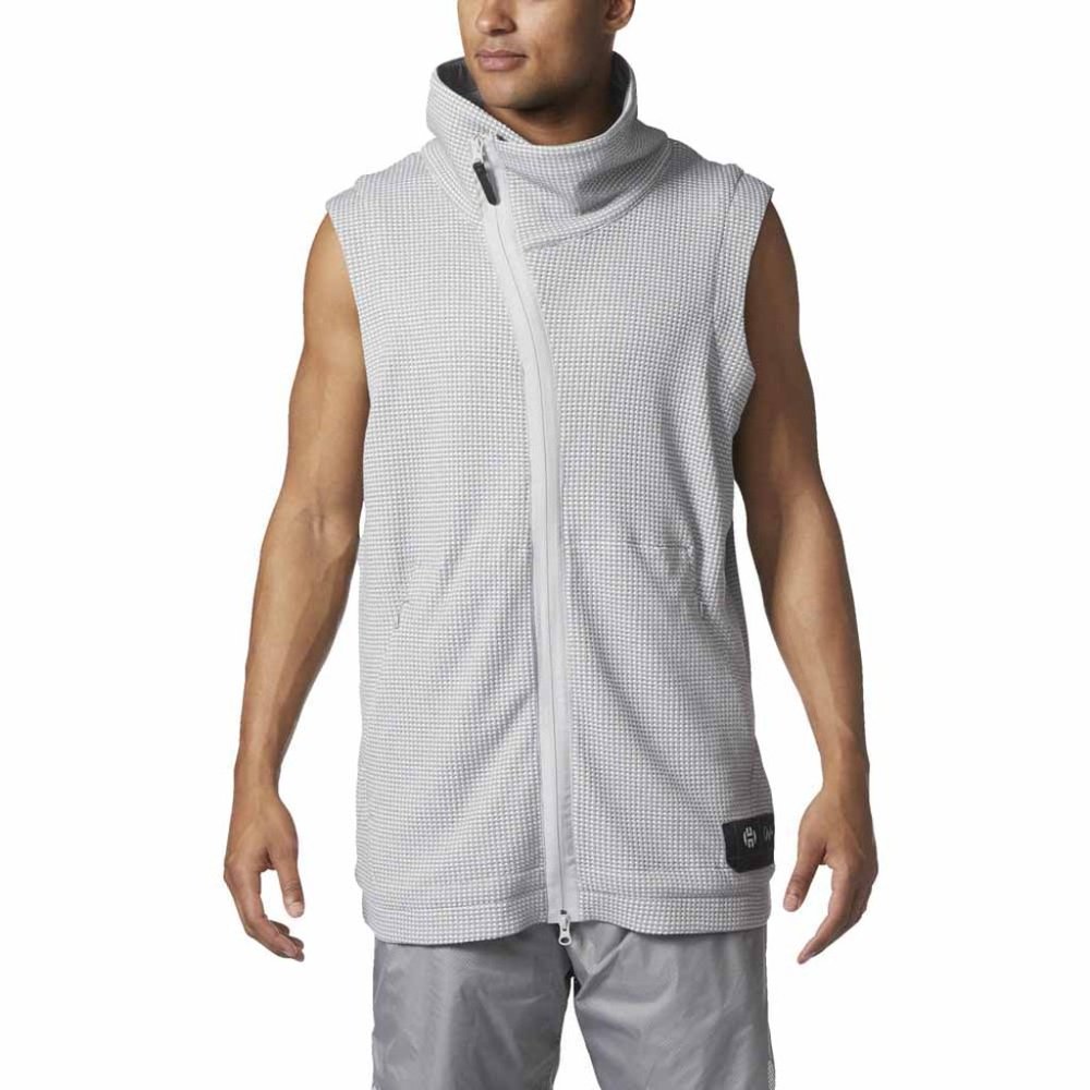 ADIDAS James Harden beige Crazy Gym Mesh Zip ADAPT Hoodie Vest - Sz S